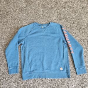 Carhartt Men's Relaxed Fit Blue Pullover Sweater Cotton Polyester Blend XL